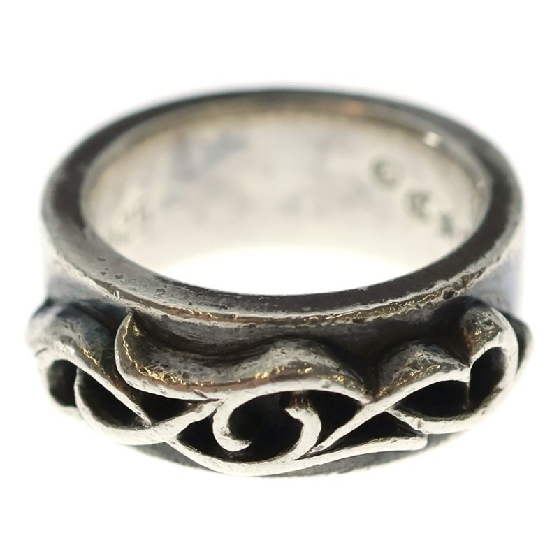 Chrome Hearts Dbl Narrow Vine Band Double Silver Ring