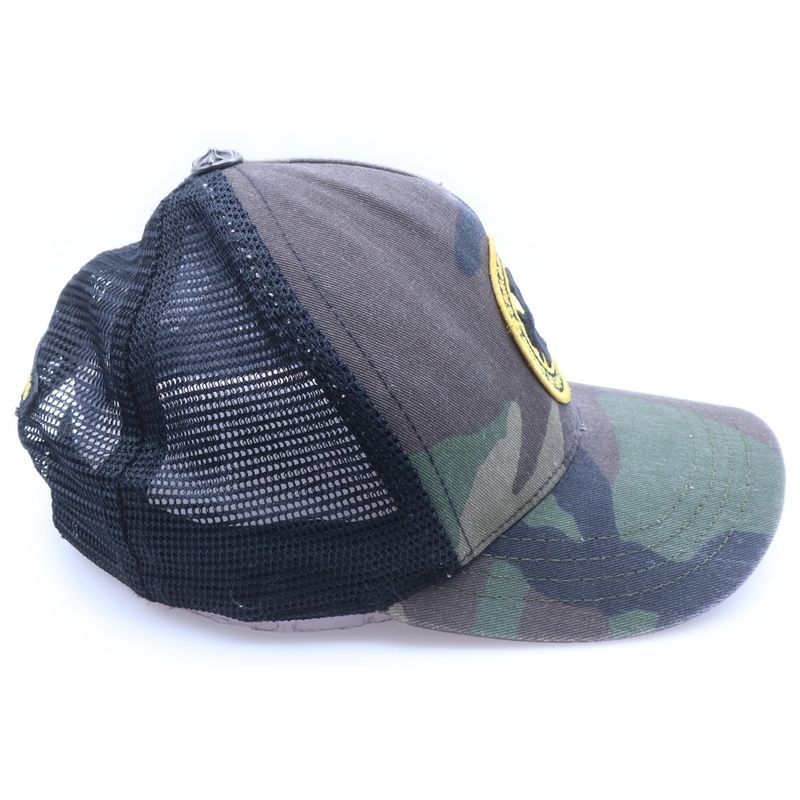 Chrome Hearts CH Plus Patch Camo Trucker Cap Hat with Khaki