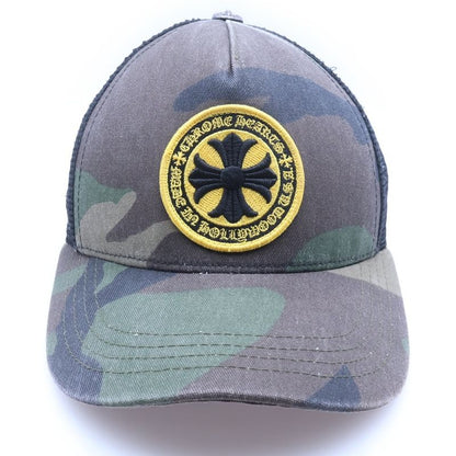 Chrome Hearts CH Plus Patch Camo Trucker Cap Hat with Khaki