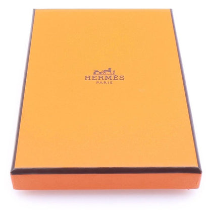 Hermes Petit Ash Natural History Leather Card Case Fixed Era Brown