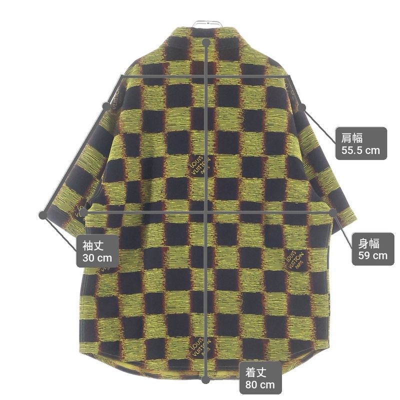 Louis Vuitton Damier Rush S Shirt Fvd Short Yellowblack