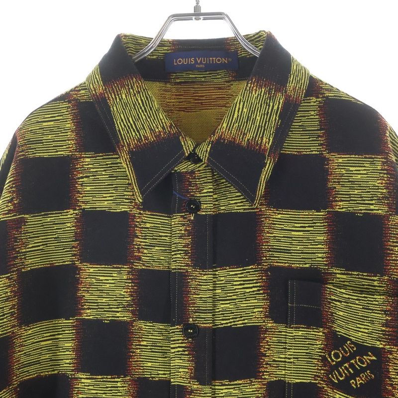 Louis Vuitton Damier Rush S Shirt Fvd Short Yellowblack