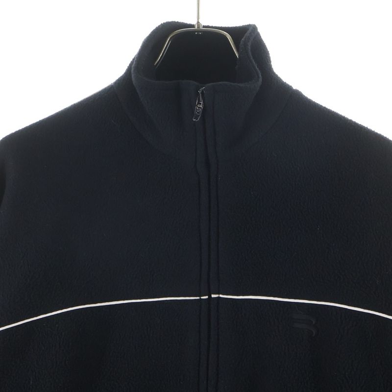 Balenciaga Fleece Sweatshirt with Logo Front Embroidery Zip Up Boa Jacket
