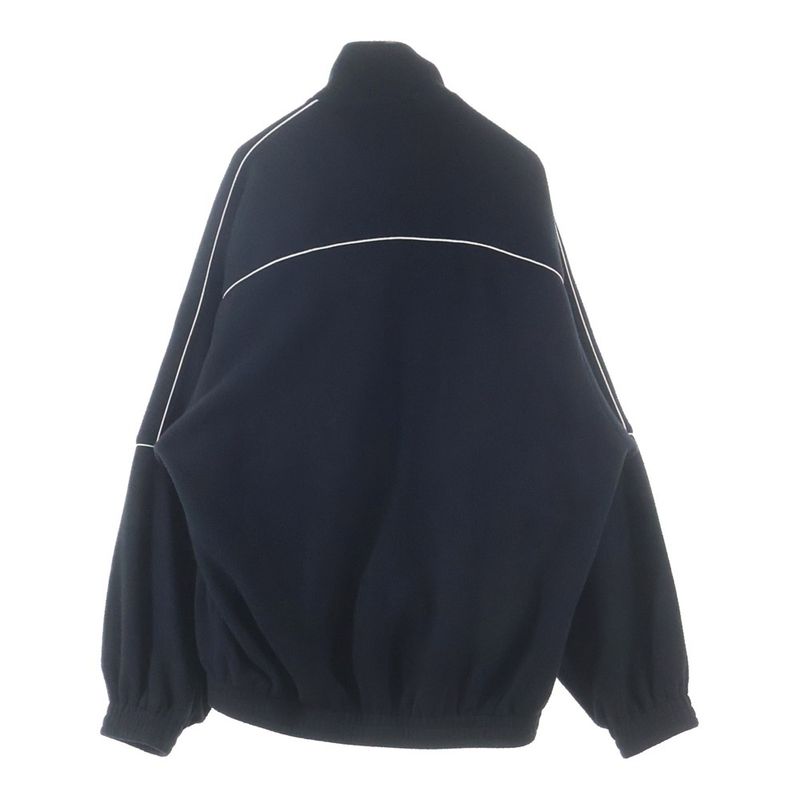Balenciaga Fleece Sweatshirt with Logo Front Embroidery Zip Up Boa Jacket