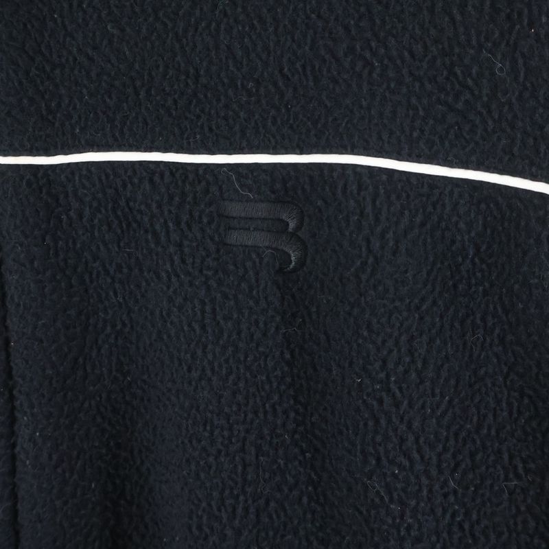 Balenciaga Fleece Sweatshirt with Logo Front Embroidery Zip Up Boa Jacket