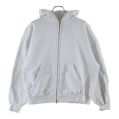 Balenciaga Agaicnelab Hooded Bomber Back Logo Print Zip Up Hoodie White