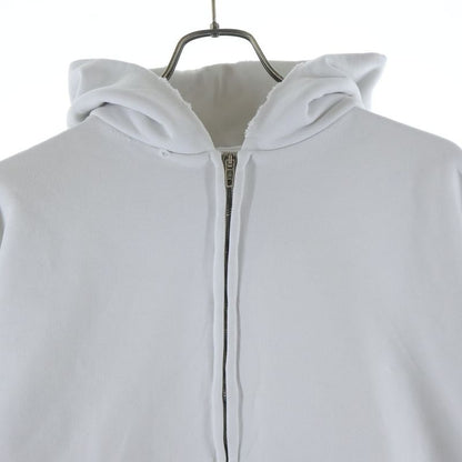 Balenciaga Agaicnelab Hooded Bomber Back Logo Print Zip Up Hoodie White