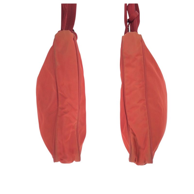 Prada Tessuto Red Silver Nylon Tote