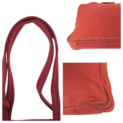 Prada Tessuto Red Silver Nylon Tote