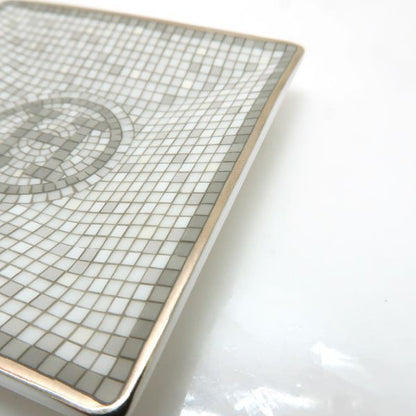 Hermes Petit Carre Mosaic 24 No1 Platinum Dish Porcelain Box Shipping Shoulder