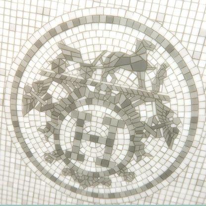 Hermes Petit Carre Mosaic 24 No3 Platinum Dish Porcelain Box Shipping Shoulder