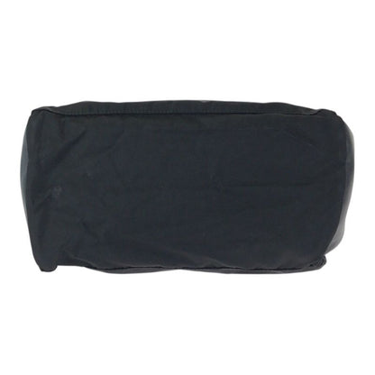 Prada Tessuto Saffiano Black Silver Nylon Leather Clutch