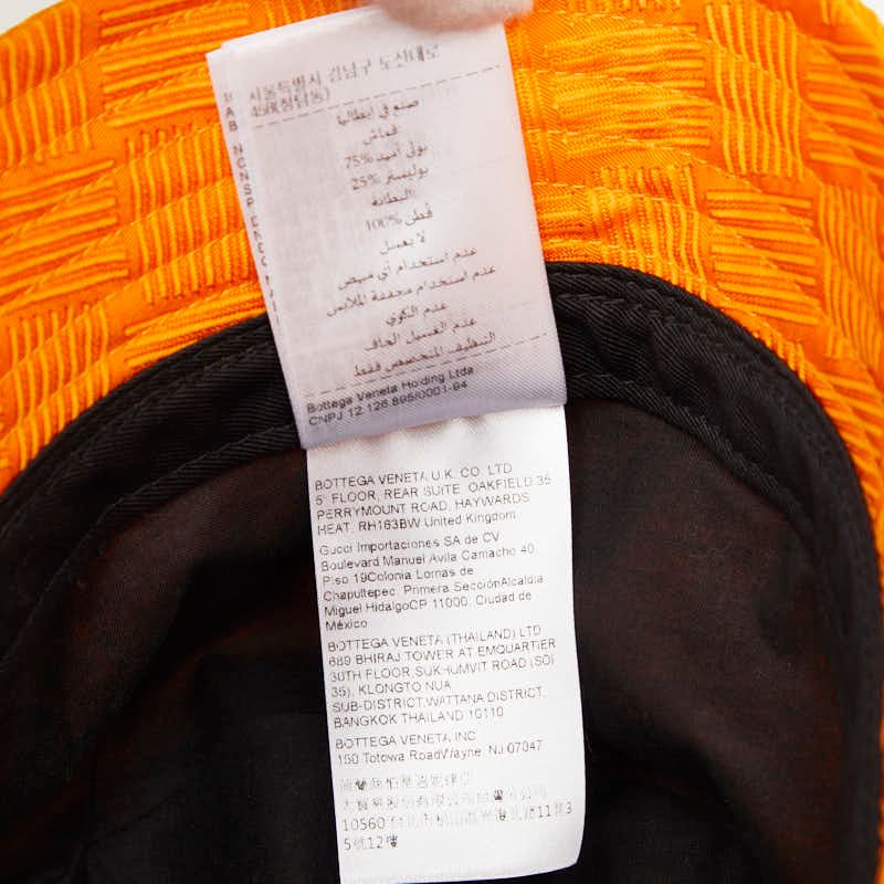 Bottega Veneta Intrecciato Jacquard Bucket Hat S Orange