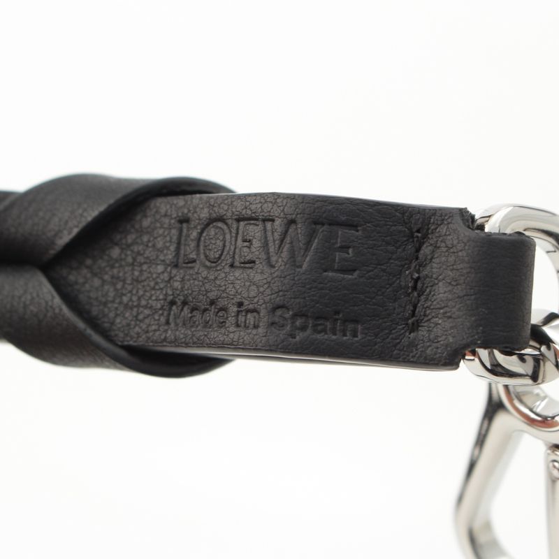 Loewe Classic Calf Braided Shoulder Strap Black
