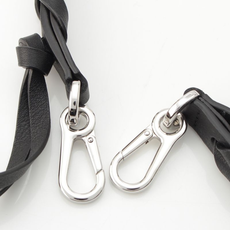 Loewe Classic Calf Braided Shoulder Strap Black