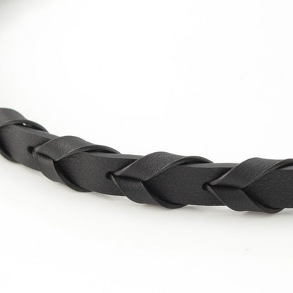 Loewe Classic Calf Braided Shoulder Strap Black