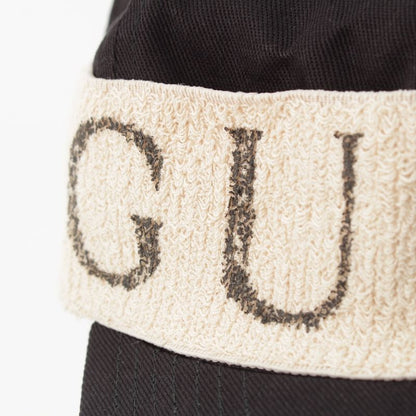 Gucci Logo Headband Baseball Cap Hat Black White