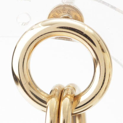 Hermes Buffalo Horn Eurydice PM Earrings Brown Gold