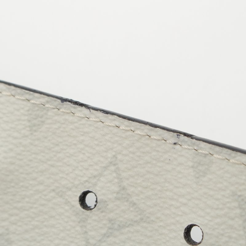 Louis Vuitton Leather Monogram Ceinture Reverso Belt Light Gray