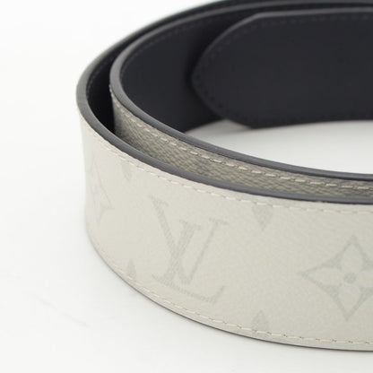 Louis Vuitton Leather Monogram Ceinture Reverso Belt Light Gray