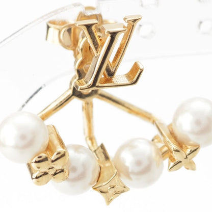 Louis Vuitton Mini Gram Pearl Earrings Gold