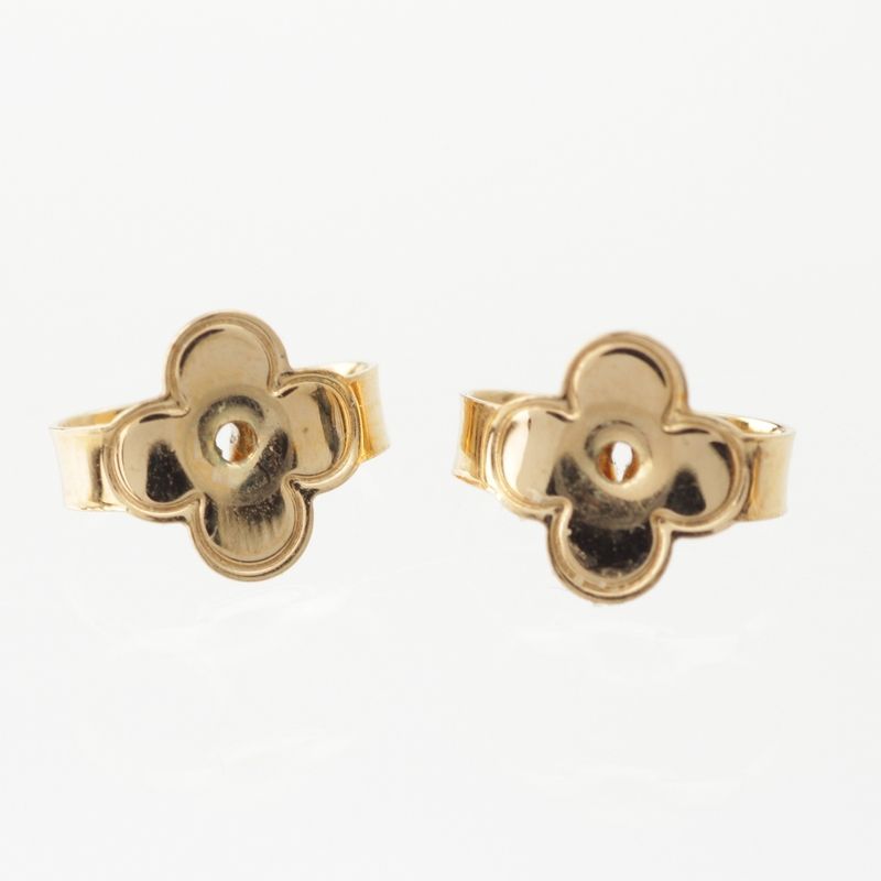 Louis Vuitton Mini Gram Pearl Earrings Gold