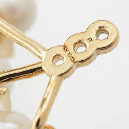 Louis Vuitton Mini Gram Pearl Earrings Gold