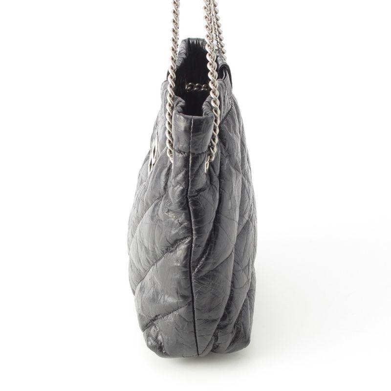 Balenciaga Crush XS Leather BB Logo 2-Way Chain Shoulder Bag Black