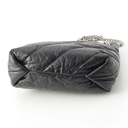 Balenciaga Crush XS Leather BB Logo 2-Way Chain Shoulder Bag Black