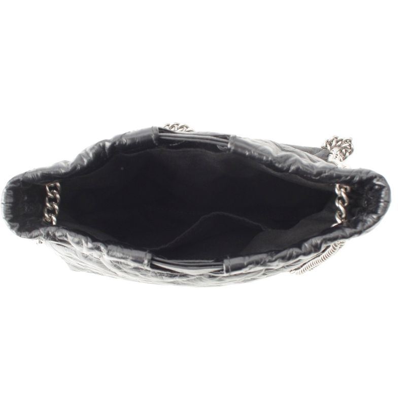 Balenciaga Crush XS Leather BB Logo 2-Way Chain Shoulder Bag Black