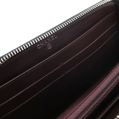 Chanel Quilted Round Zip Wallet