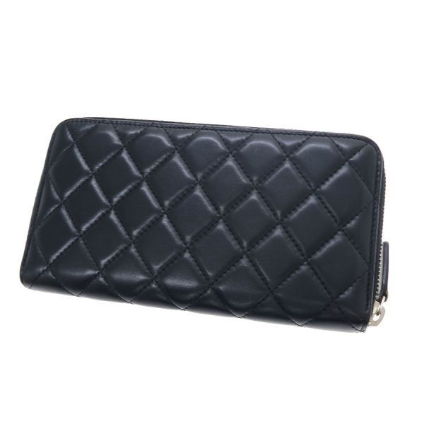 Chanel Quilted Round Zip Wallet