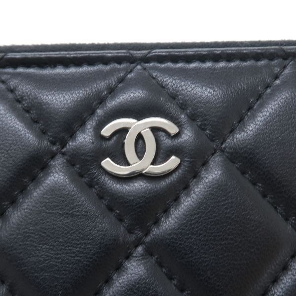 Chanel Quilted Round Zip Wallet