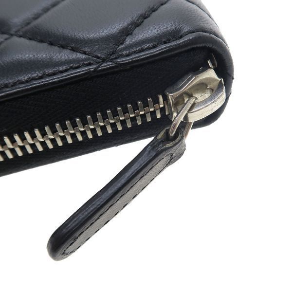 Chanel Quilted Round Zip Wallet