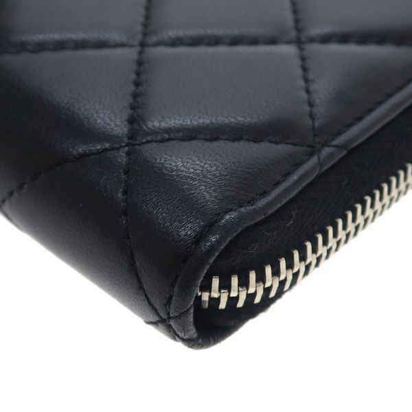 Chanel Quilted Round Zip Wallet