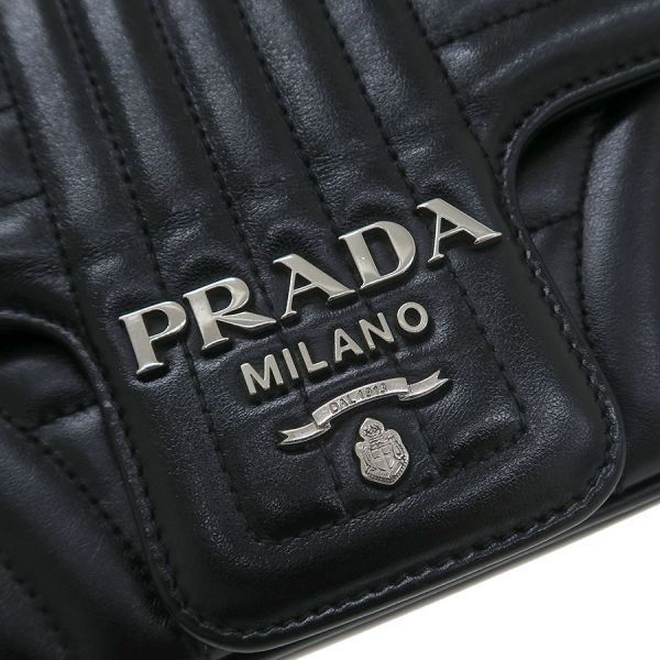 Prada Diagram Chain Leather Black