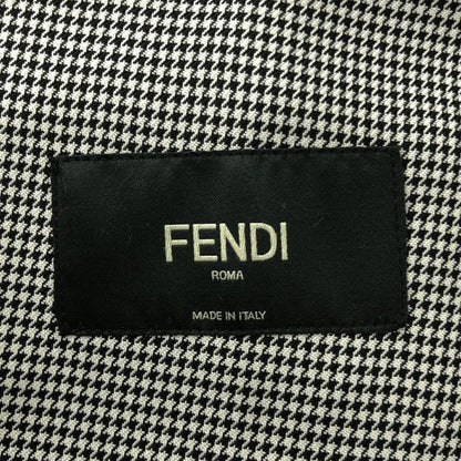 Fendi Houndstooth Tailored Jacket 52 Gray