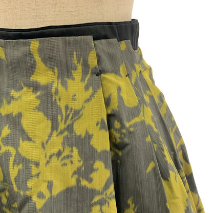 Louis Vuitton Silk Blend Tuck Long Skirt 34 Green