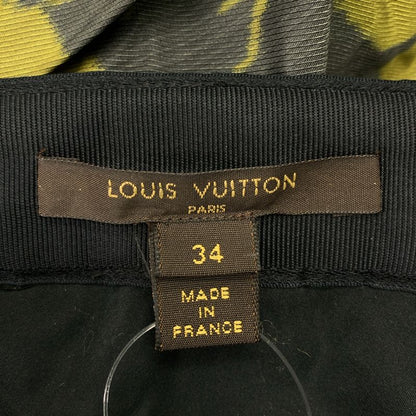 Louis Vuitton Silk Blend Tuck Long Skirt 34 Green