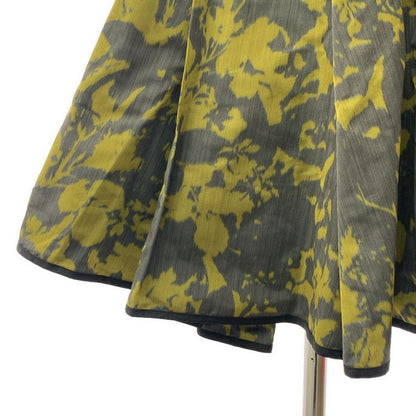 Louis Vuitton Silk Blend Tuck Long Skirt 34 Green