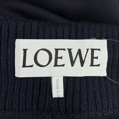 Loewe Wool Gabardine Wide Easy Pants 50 Navy