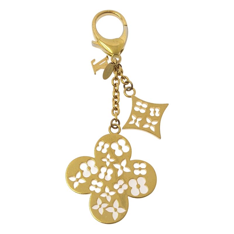 Louis Vuitton Ivy Flower Key Ring Charm Gold