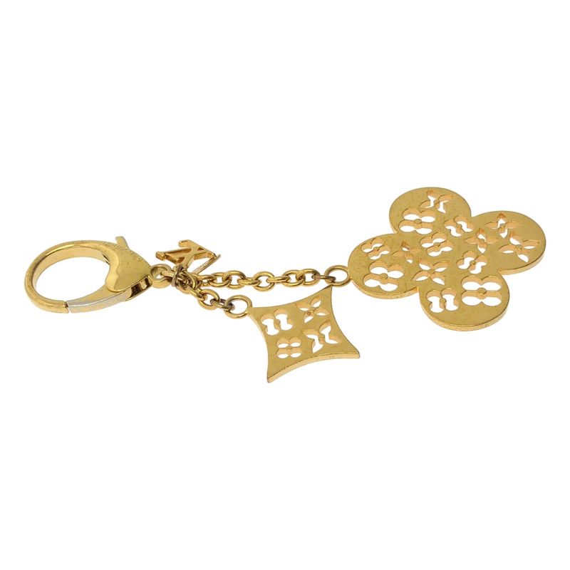 Louis Vuitton Ivy Flower Key Ring Charm Gold