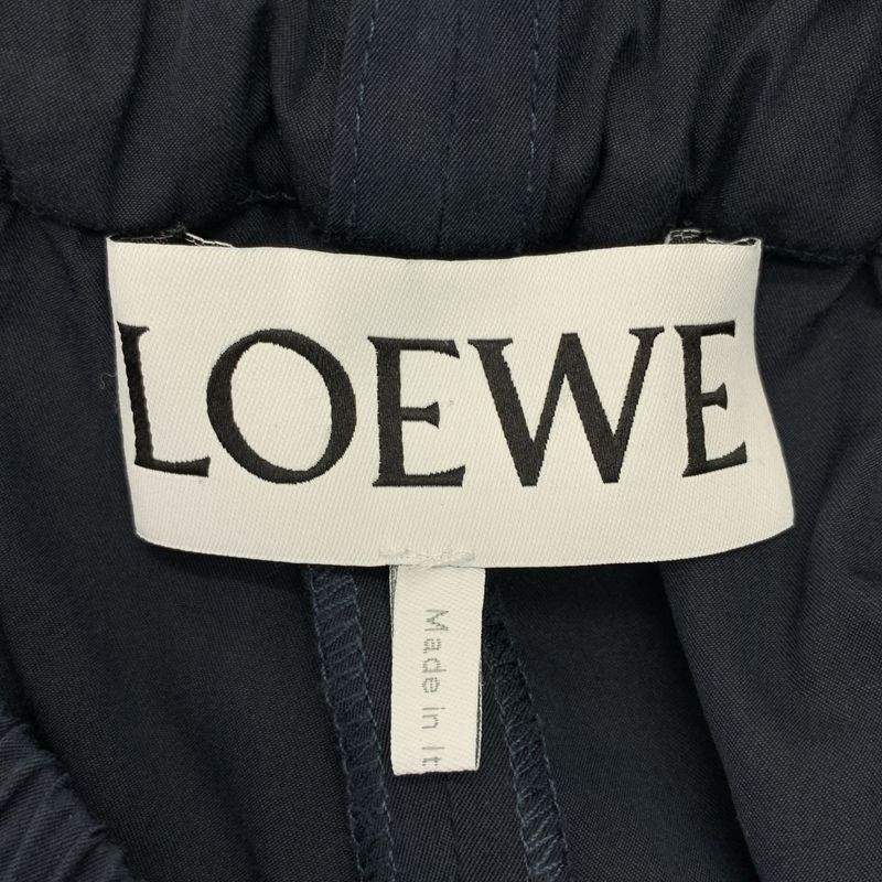 Loewe Anagram Logo Layered Waist Wide Pants XS Dark Navy