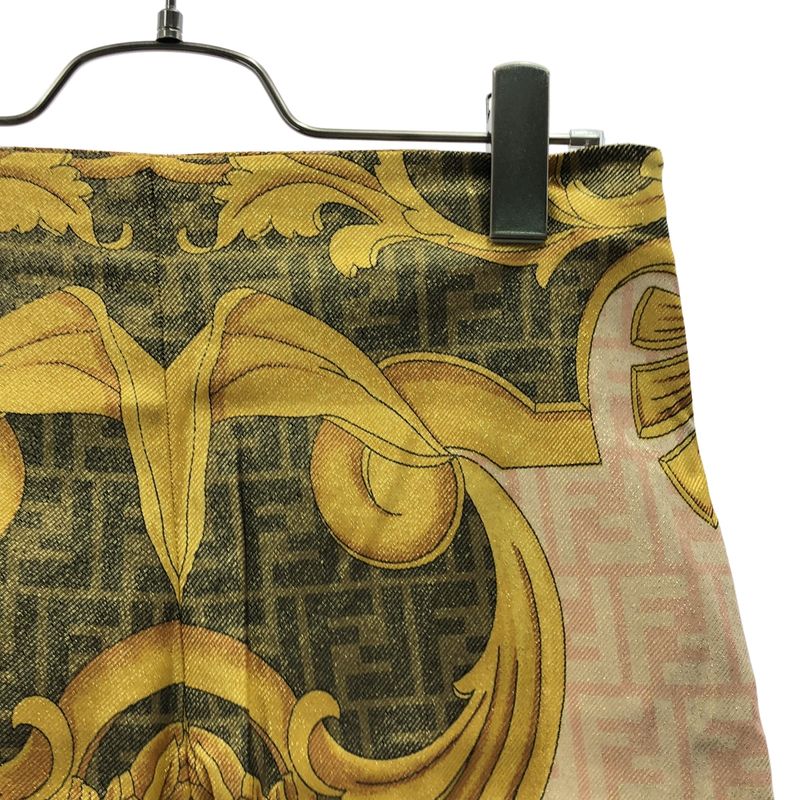 Versace Fendace Multicolor Jersey Pants All Over Pattern Zucca