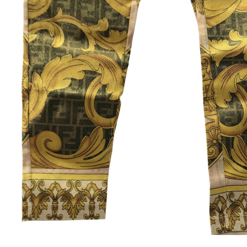 Versace Fendace Multicolor Jersey Pants All Over Pattern Zucca