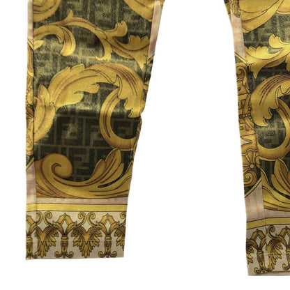 Versace Fendace Multicolor Jersey Pants All Over Pattern Zucca