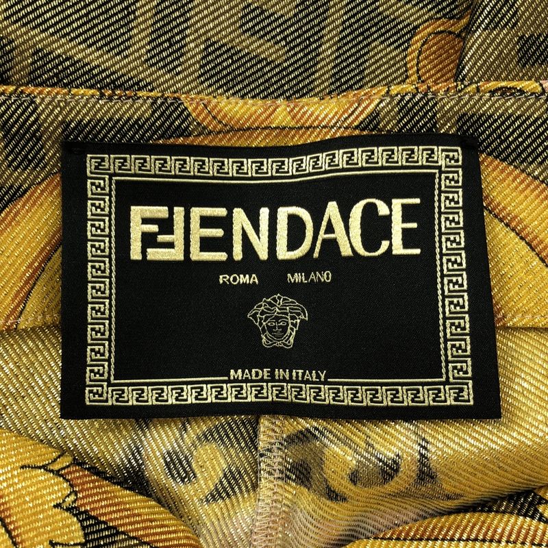 Versace Fendace Multicolor Jersey Pants All Over Pattern Zucca