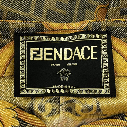Versace Fendace Multicolor Jersey Pants All Over Pattern Zucca