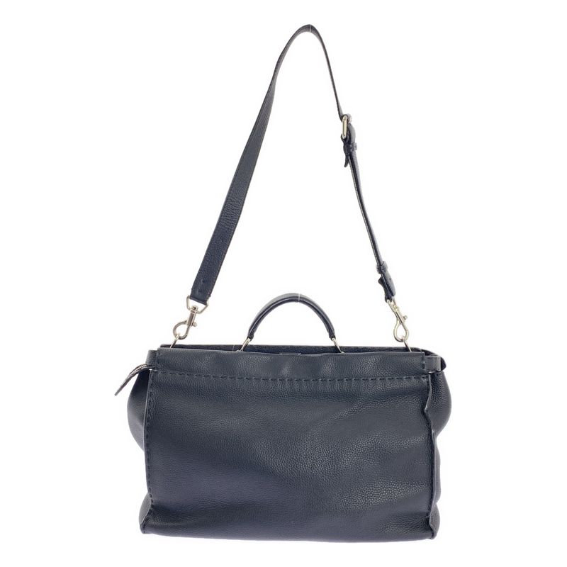 Fendi Peekaboo Selleria Monster Star Bugs Eye Handbag Black